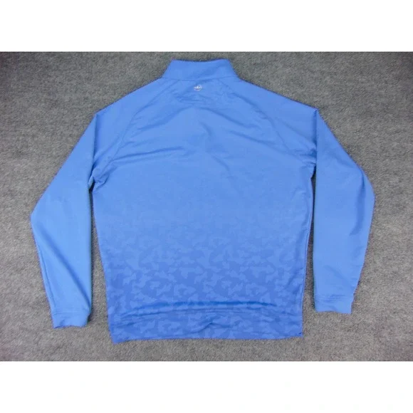 Sea Island Quarter Zip Pullover Mens Med Blue Camo Peter Millar Golf Sporty - Picture 2 of 10